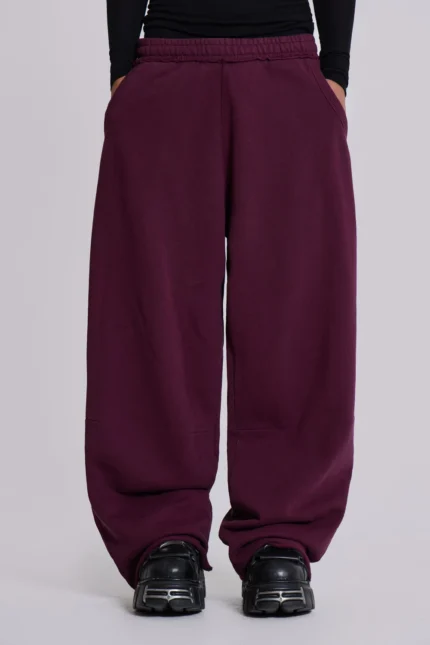 Dark Burgundy Baggy Monster Sweatpants