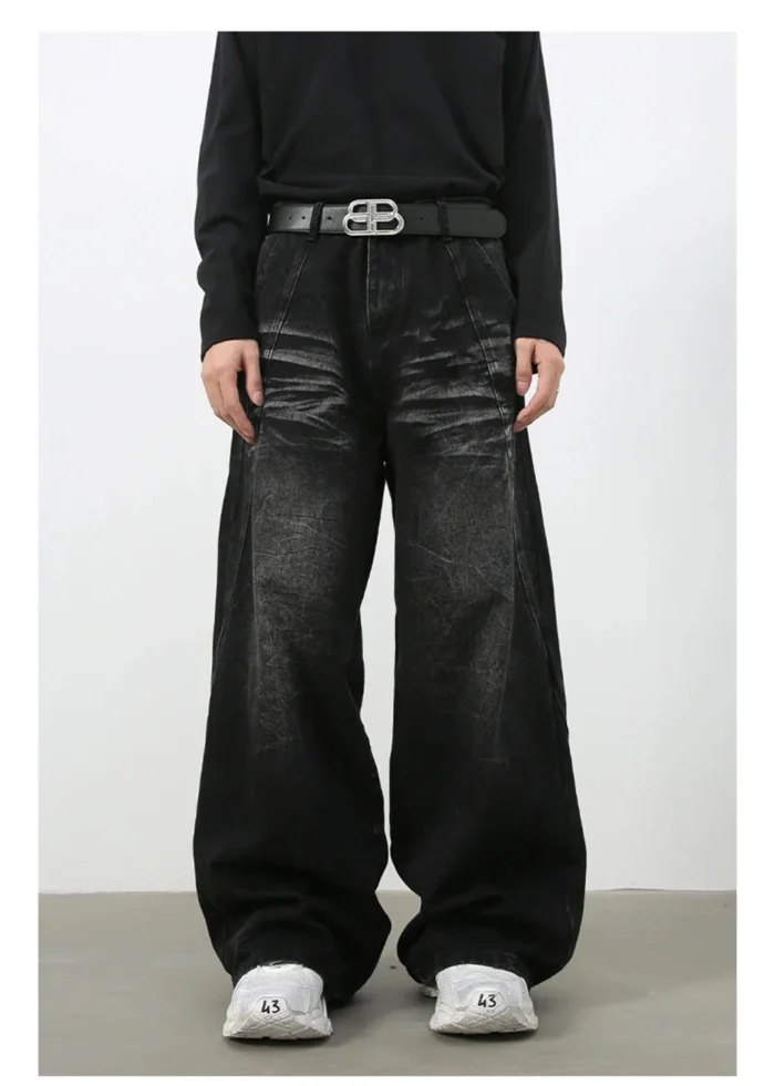 Baggy Shadow Fade Wide-Leg Jeans