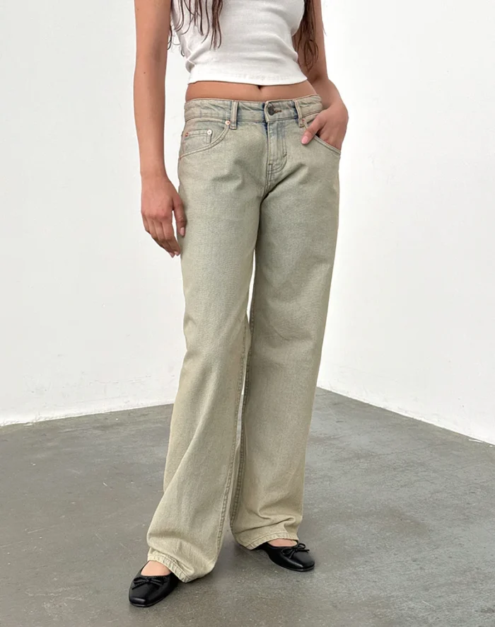 Sand Wash Baggy Low Rise Jeans