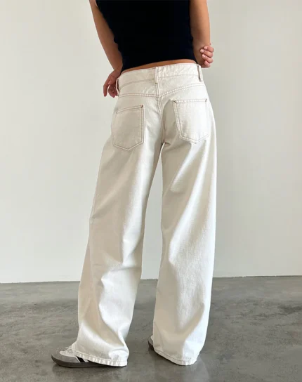 Off White Baggy Low Rise Jeans