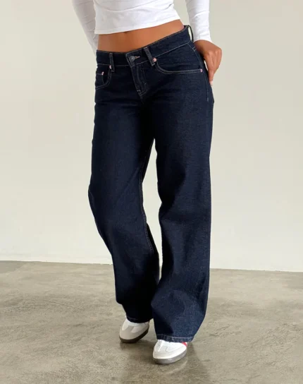 Indigo Baggy Low Rise Jeans